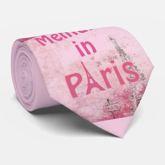 Mentaal in Parijs stropdas (Opgerold)