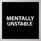 Mentaal instabiel poster (Voorkant)