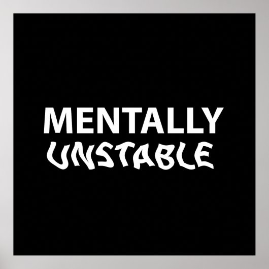 Mentaal instabiel poster (Voorkant)