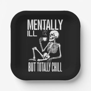 Mentaal Niet in Orde Maar Totaal Chill Halloween K Papieren Bordje