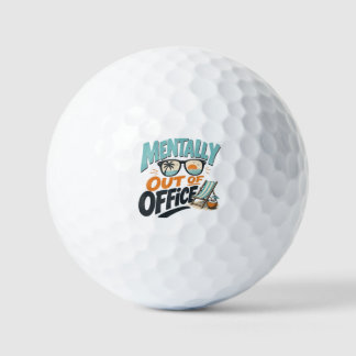 Mentaal niet op kantoor golfballen