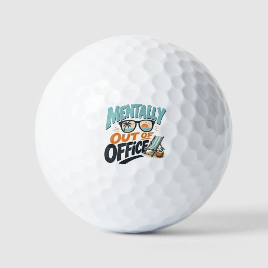 Mentaal niet op kantoor golfballen (Voorkant)