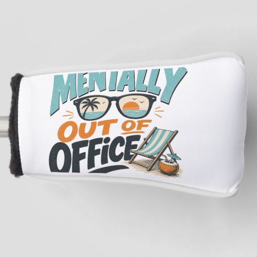 Mentaal niet op kantoor golfheadcover (Voorkant)