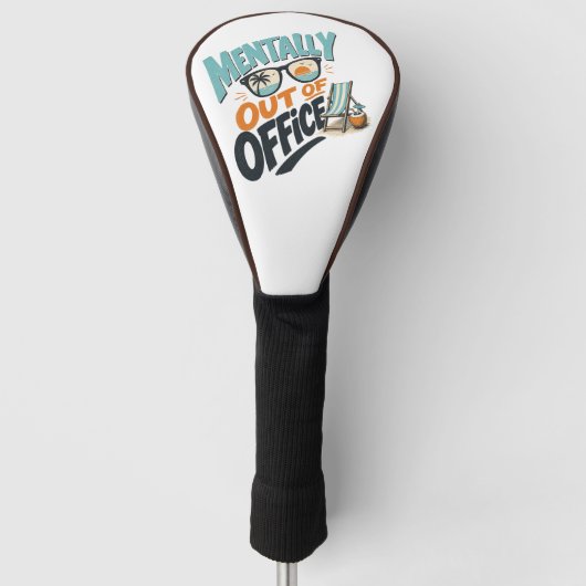 Mentaal niet op kantoor golfheadcover (Voorkant)