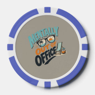 Mentaal niet op kantoor poker chips