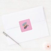 Mentaal niet op kantoor vierkante sticker (Envelop)