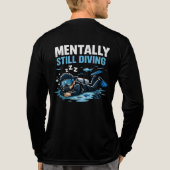 Mentaal nog aan het duiken – Duikers T-shirt (Achterkant volledig)