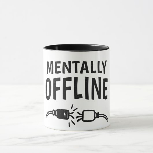 Mentaal Offline – Grappige Introvert Stemmingscita Mok (Midden)