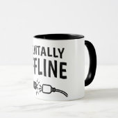 Mentaal Offline – Grappige Introvert Stemmingscita Mok (Voorkant rechts)