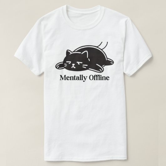 Mentaal Offline Grappige Introvert Stemmingsontwer T-shirt (Design voorkant)