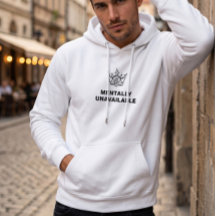 Mentaal Onbeschikbare Hoodie Wit