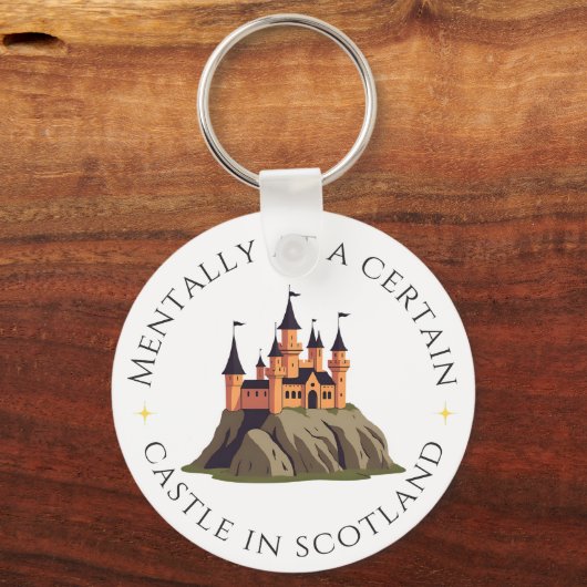Mentaal op een bepaald kasteel in Schotland | fant Sleutelhanger (Achterkant)