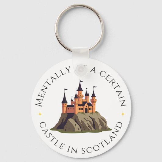 Mentaal op een bepaald kasteel in Schotland | fant Sleutelhanger (Achterkant)