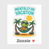Mentaal op vakantie Sticker (Vel)