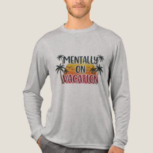 Mentaal op vakantie T-shirt – Retro Summer Beach