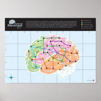 Mentaal Reisburo Hersen-kaart Poster