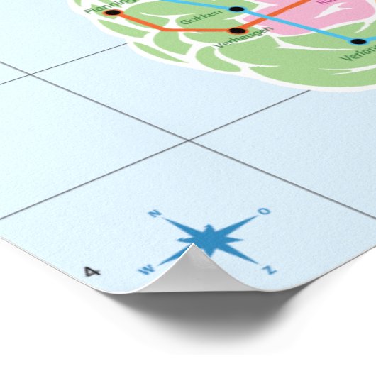 Mentaal Reisburo Hersen-kaart Poster (Hoek)