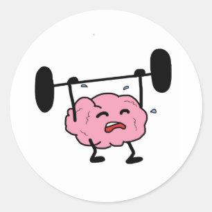 Mentaal sterke motivatie Inspiratie Hersenen Ronde Sticker