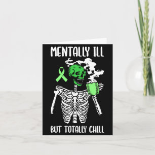 Mentaal ziek maar relaxed mentale gezondheidsbewus kaart