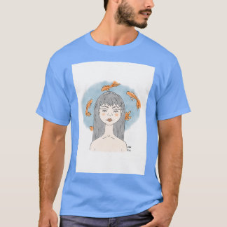 Mental Aquarius Fish Girl Mermaid T-shirt