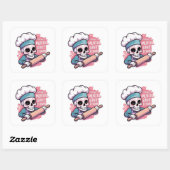 "Mental Bake Down" Skull Baker Stickers - Grappig (Vel)