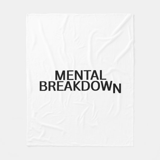 Mental Breakdown Minimalist Oversized Soft Fleece Deken (Voorkant)