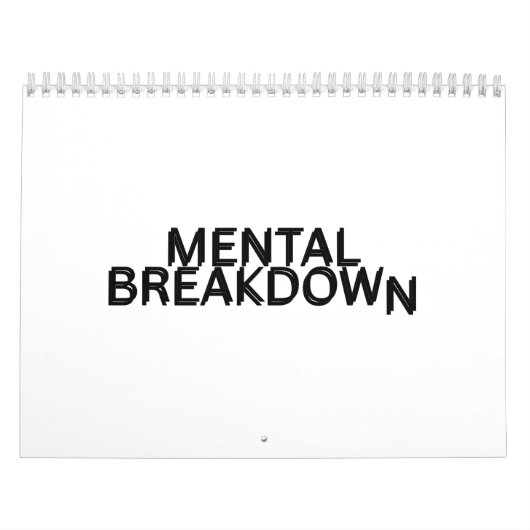 Mental Breakdown Minimalist Oversized Yearly Kalender (Hoes)
