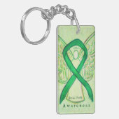 Mental Health Angel Awareness Ribbon Sleutelhanger (Voorkant Links)