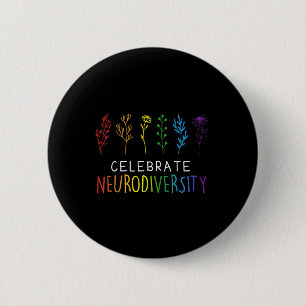 Mental Health Autism Awar Celebrate Neurodiversity Ronde Button 5,7 Cm