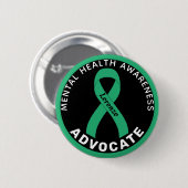 Mental Health Awareness Advocate Black Button (Voorkant /achterkant)