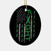Mental Health Awareness American Flag Distresse Keramisch Ornament (Rechts)