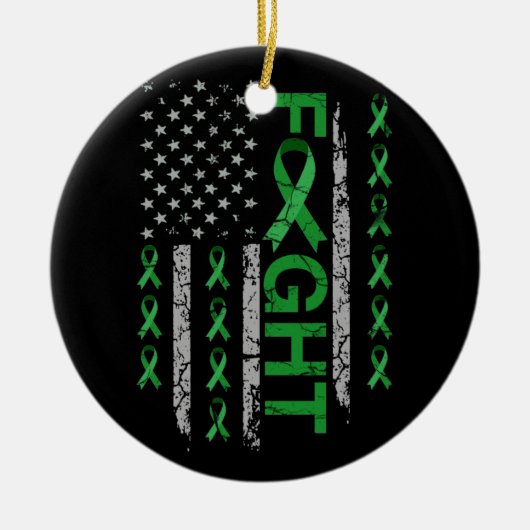 Mental Health Awareness American Flag Distresse Keramisch Ornament (Voorkant)