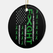 Mental Health Awareness American Flag Distresse Keramisch Ornament (Links)