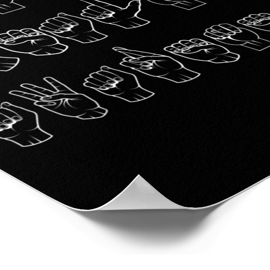 Mental Health Awareness ASL Sign Language Hand Mu Poster (Hoek)