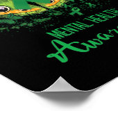 Mental Health Awareness Butterfly Green Ribbon Poster (Hoek)