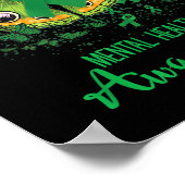 Mental Health Awareness Butterfly Green Ribbon Poster (Hoek)