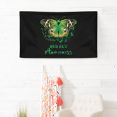 Mental Health Awareness Butterfly Green Ribbon Spandoek (Insitu)
