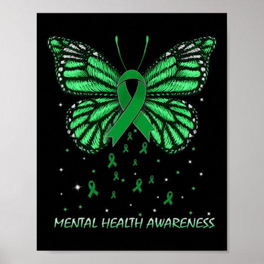Mental Health Awareness Butterfly Poster (Voorkant)