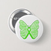 Mental Health Awareness Butterfly Ribbon Ronde Button 5,7 Cm (Voorkant /achterkant)
