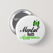 Mental Health Awareness Butterfly Ronde Button 5,7 Cm (Voorkant /achterkant)