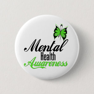 Mental Health Awareness Butterfly Ronde Button 5,7 Cm