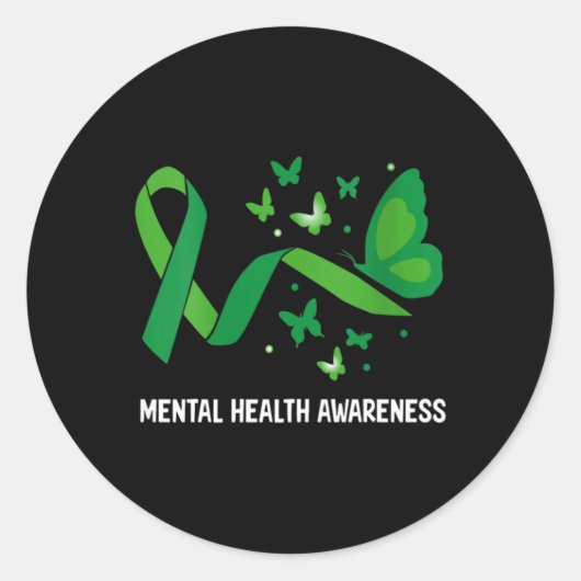 Mental Health Awareness Butterfly Sticker (Voorkant)