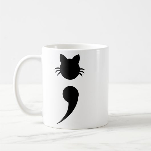Mental Health Awareness Cat Semicolon Shirt_ Cat L Koffiemok (Links)