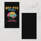 Mental Health Awareness Colorful Brain Visitekaartje (Voorkant / Achterkant)