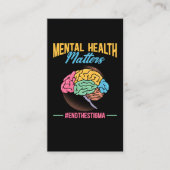 Mental Health Awareness Colorful Brain Visitekaartje (Voorkant)