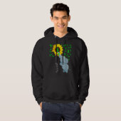 Mental Health Awareness Cute Sunflower Elephant GR Hoodie (Voorkant volledig)