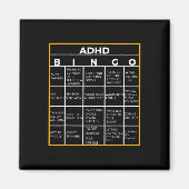 Mental Health Awareness Day ADHD Bingo Fun Gift Magneet (Voorkant)