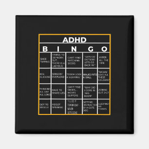 Mental Health Awareness Day ADHD Bingo Fun Gift Magneet