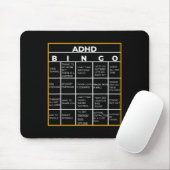 Mental Health Awareness Day ADHD Bingo Fun Gift Muismat (Met muis)