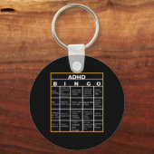 Mental Health Awareness Day ADHD Bingo Fun Gift Sleutelhanger (Voorkant)